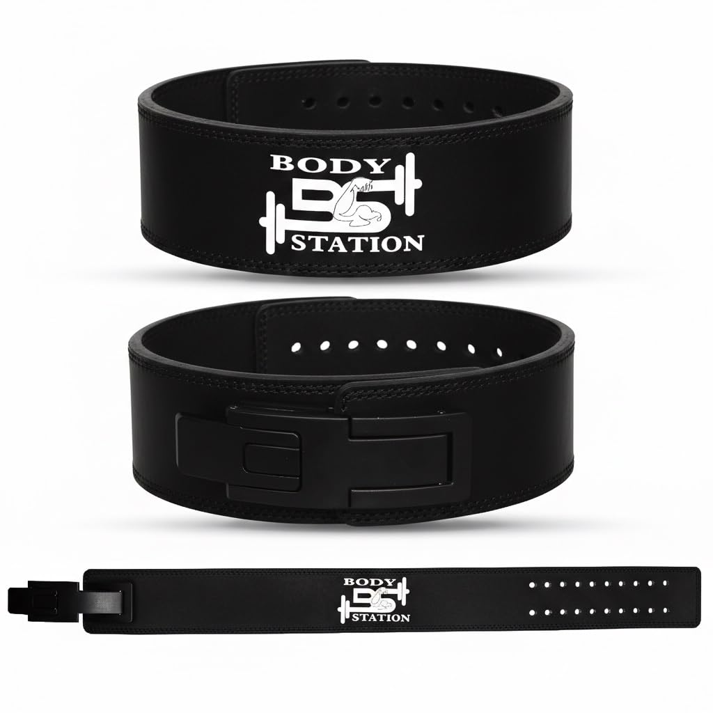Bodystation Suede Leather (10 mm/13 mm) Weight Lifting Belt for Men & Women | Lever Buckle Powerlifting Gym Belt for Back Support | Heavy Duty Workout Belt for Squats, Deadlifts-image-15