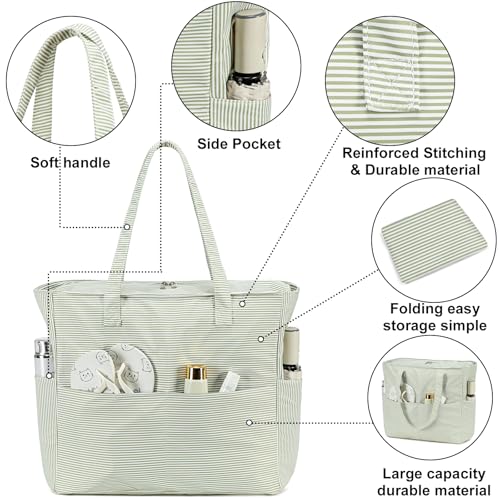 Image of Waterproof Beach Tote Pool Bags for Women Ladies Extra Large Gym Tote Carry On Bag With Wet Compartment for Weekender Travel