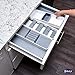 OMAIA Kitchen Drawer Organizer, 2-Tier Knife Holder - Expandable Cutlery Tray for Silverware, Flatware, Utensils - Non-BPA Plastic, Dishwasher-Safe - Kitchen Organization And Storage Caddies