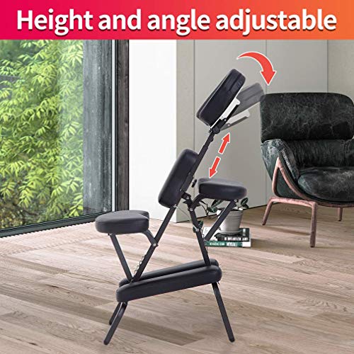 Portable Massage Chairs Tattoo Chair Therapy Chair 4 Inches Thickness Sponge Height Adjustable Folding Massage Chair Face Cradle Salon Massage Chair Spa Chair Carring Bag #TOP2