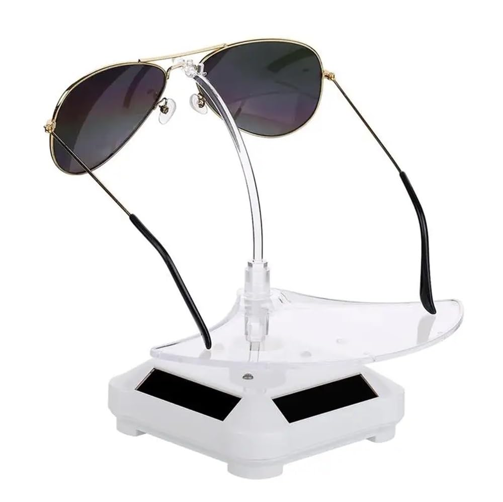 Présentoir de comptoir rotatif blanc pour rangement de lunettes de soleil