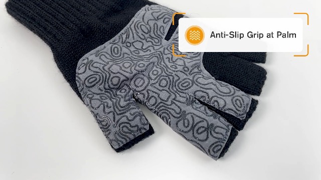 Jökulríki Merino Wool Fingerless Gloves Warm for Men and Women