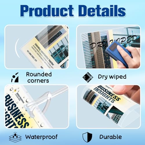 Image of 200 Pieces 10 Mil 2 1 /2 inch x 4 1 /4 inch Luggage Tag Laminating Pouches with Slot Hole Loops Thermal Lanyard Thermal Laminate Pouch Tags Kit Resealable for Work Permits Pass Cards Student ID Cards