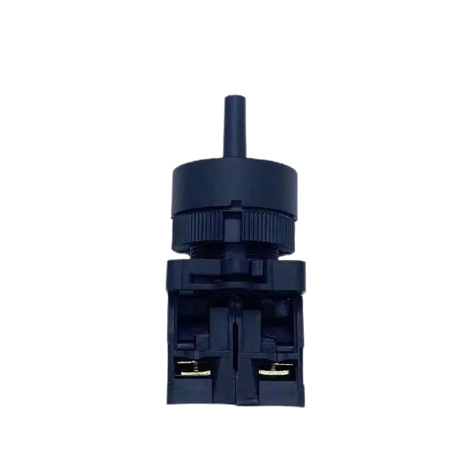 Rotary Control Switch, 10A 660V, Black, 2/3 Position Push-Button selector, self-Locking Mechanism.(3 Position 2NO)