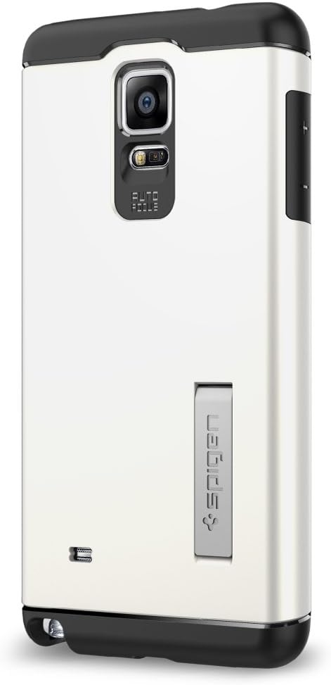 Spigen Slim Armor Galaxy Note 4 Case with Air Cushion Technology and Hybrid Drop Protection for Samsung Galaxy Note 4 2014 - Shimmery White