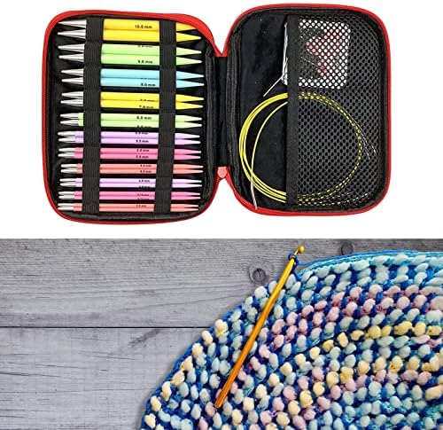 CarpNettore Crochet Hooks Set Aluminum Crochet Circular Knitting Tools Yarn Accessories Storage Case Ergonomic Handles Smooth Glide Lightweight Build - 4
