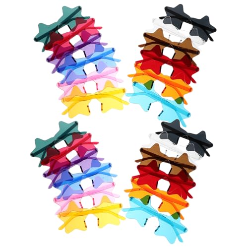 Lunettes de soleil sans monture étoiles protection UV pour accessoires photo fête