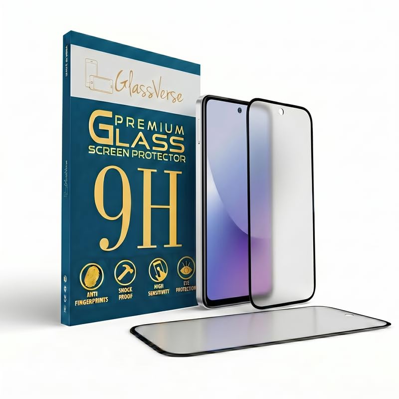 Image of GlassVerse Matte Tempered Glass for Itel S24 | Anti Glare, Smooth Touch Screen Protector, 9H Hardness, Edge to Edge, Case Friendly, Hassle-less Installation Kit Included. (Pack of 1)