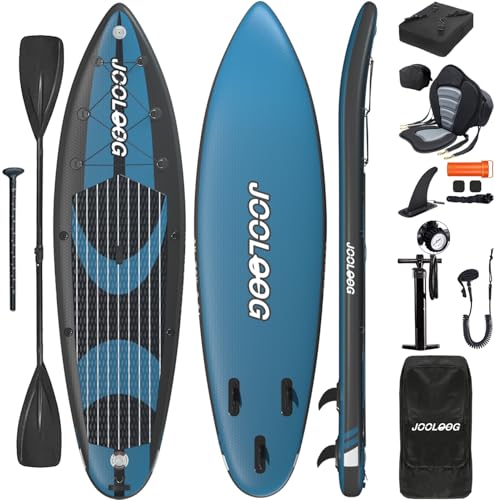 JOOLOOG Stand Up Paddle Board, 15 cm dick, aufblasbares Paddleboard mit Kajaksitz, für alle...