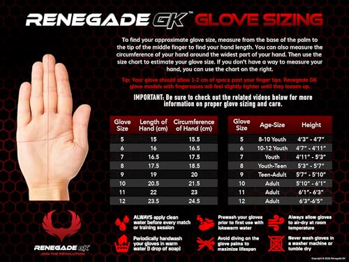 Renegade GK Apex Flare 2.0 Professional Strapless Goalie Gloves | 4mm EXT Contact Grip | Blue & Pink Soccer Goalkeeper Gloves (Size 6, Youth, Junior, Evo Neg. Cut, Level 5.5) by Renegade GK - Image 8