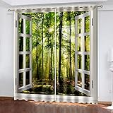 🌈 【Schattierungsleistung】 Die Verdunkelungsvorhänge bestehen aus einem vollständig verbesserten dreischichtigen Mikrofasergewebe. Dieser magische Verdunkelungsvorhang kann 95% der Sonne effektiv blockieren und sorgt so für absolute Privatsphäre. Diese blickdichten Vorhänge können Ihren hochwertigen und ungestörten Schlaf sicherstellen. 3D-Digitaldruck, dreidimensionaler, umweltfreundlicher und gesunder, nicht verblassender, schöne Muster sind beeindruckend.
