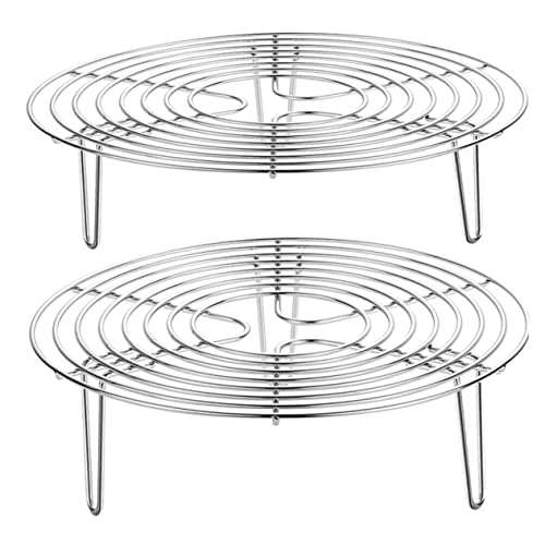 Mobestech 2 piezas Soporte Inoxidable Vapor Resistente al Calor para Cocinar Huevos y Alimentos al Vapor para Uso Doméstico y Camping