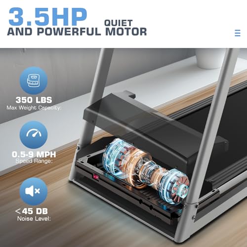 Image of Treadmills for Home with TV Screen and WiFi,Smart Foldable Treadmill Machine,3D Virtual Sports Scene,HiFi Speakers,Popular APP for Social Networking,Video,and Search,Walking Pad Treadmill