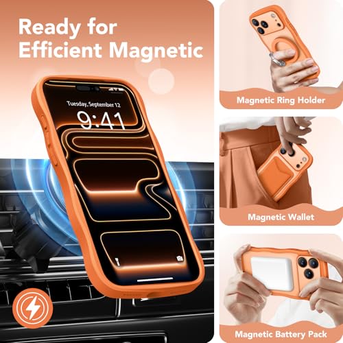 Coque iPhone 17 Pro Max antichoc protectrice avec anneau magnétique intégré