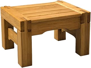 Sturdy stool - Zagęścić Dom Retro Drewniany Stołek Mały Kwadratowy Stołek Dorosłych Stołek Dla Dzieci Mała ławka Drewno Solidna stołek Różnorodność kolorów Opcjonalnie (Kolor: kolor drewna)