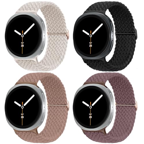 chinbersky 20mm Nylon Trenzado Correa Compatible con Samsung Galaxy Watch 7/6/5/4 Correa 40mm 44mm/5 Pro 45mm/Watch 4/6 Classic/Active 2 40mm 44mm/Watch3 41mm/Gear Sport/Gear S2 Classic