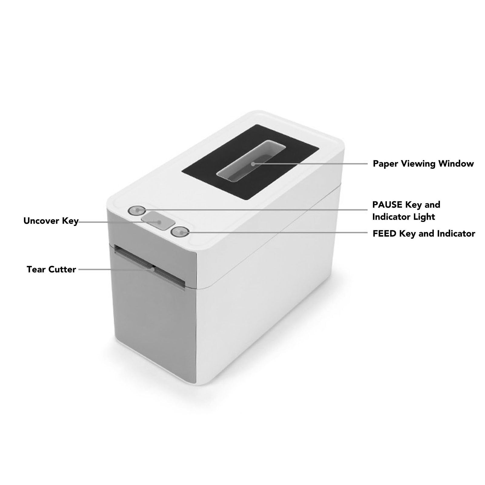 Thermal Label Printer, Portable USB Multifunctional Sticker Printer for Supermarket for Various Applications (US Plug)