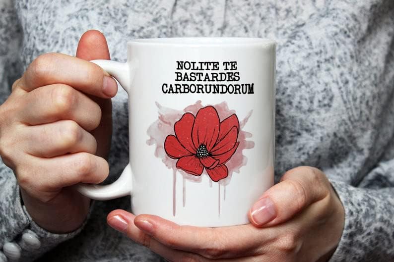 Miniatura 3 de Fonhark -Handmaids Tale - Taza de café Nolite Te Bastardes Carborundorum, Feminista, Blessed Be, Quirky, taza de café novedosa de 11 onzas, color