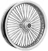 Ride Wright Wheels Inc Exotica Chrome 50 Spoke 21x3.5 Front Wheel (Dual Disc), Color: Chrome, Position: Front, Rim Size: 21 04235-845-EX-ABS-T