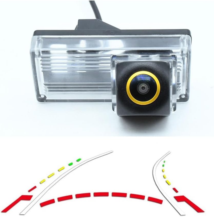 Vlicevrn HD Fisheye Vehicle Car Rear View Camera Night Vision Backup Parking Camera for Toyota REIZ 4D MK1 / Mark X 4D MK1 / Prius/Land Cruiser LC100 LC120 LC200/Prado (Golden Fisheye Dynamic)
