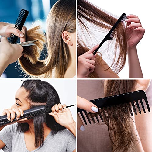 GAOHUI 8PCS Hairdressing Comb Set, Hair Styling Pro Kit, Professional Barber Salon Gift Set, Hair Care Comb Portable Set, Anti Static Coarse Fine Toothed Tail Teasing Waves Pick,for Men Women combs - Image 7