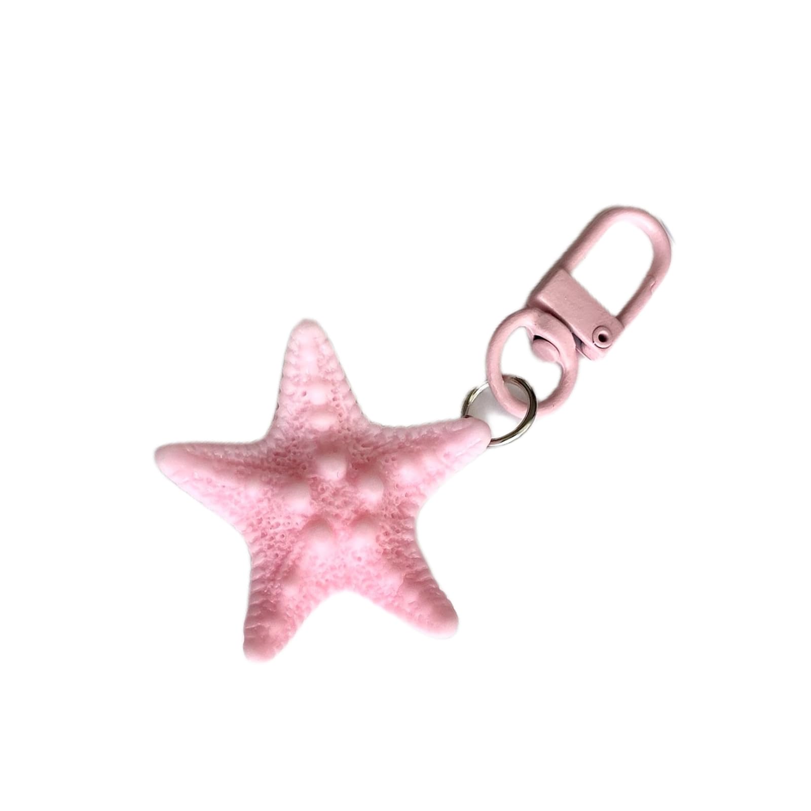 Tsophreniq Sea Star Shaped Keychain Starfishes Pendant Keyring Couple Chain Detachable Phone Lanyard Decoration for Backpack Multicolored Starfishes Holder