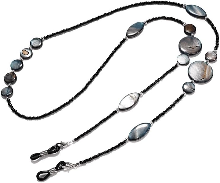 Eyeglass Chain Mask Rope Sunglasses Hanging Bead String for Reading Glasses Shell Round Stone