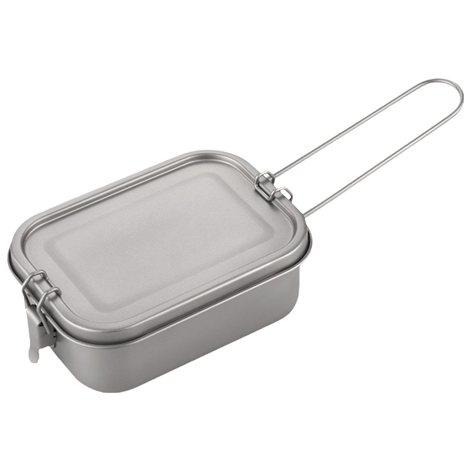 de metal | de metal de titanio | Contenedor de | alimentos de metal | plegable con asa plegable, contenedor de alimentos hermético, contenedor de alimentos de calef