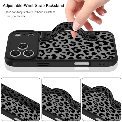 Coque iPhone 17 Pro Max léopard réglable résolvant les risques de chute accidentelle