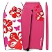 Goplus 41 inch Super Bodyboard Body Board EPS Core, IXPE Deck, HDPE Slick Bottom with Leash, Light Weight Perfect Surfing for Kids and Adults (Pink)