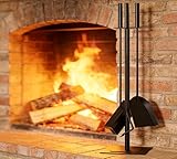 Esthétique moderne et élégante : le design entièrement noir avec poignées creuses assorties offre un look chic et contemporain qui s'intègre parfaitement à n'importe quel décor de cheminée