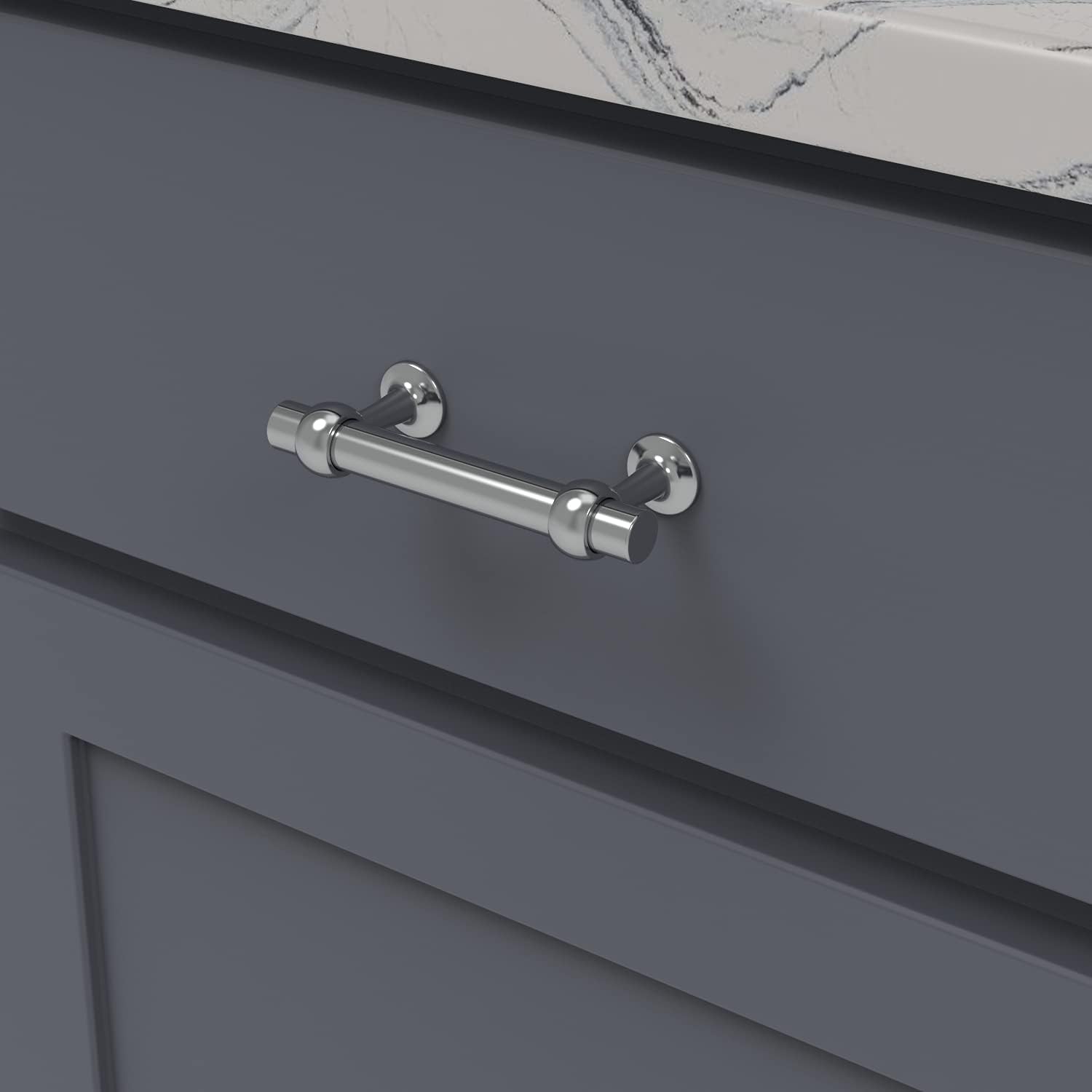 Belwith-Keeler B077522-CH Ostia Collection Pull 3 Inch Center to Center Chrome Finish