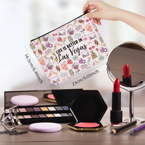 Las Vegas Travel Gift Las Vegas Gift for Women Life is Better in Las Vegas Makeup Bag Las Vegas Vacation Gift (in Las Vegas Bag EU) - Image 2