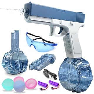 SUZUTOY Electric Water Guns for Kids Adults, 434CC+58CC High Capacity Squirt Guns Up to 32 FT Range, One-Button Automatic Strongest Water Blaster Summer Party Swimming Pool Beach Outdoor Activity