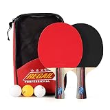 Estilo ergonómico del mango: con mango ergonómico estilo: agarre de la mano de la pierna/mango largo, las raquetas son adecuadas para jugadores de tenis de mesa, principiantes, aficionados y profesionales, ofreciendo juego recreativo para jugadores.