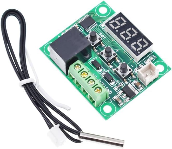 10PCS XH-W1209 W1209 12V DC Digital Temperature Controller Board Module Switch with 10A (Blue)