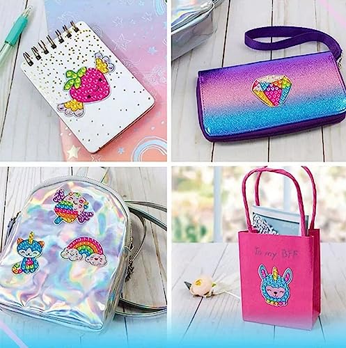 Kit Pintura De Diamante Infantil Big Gem Diamond Painting Com Caneta Para Aplicacao Desenhos Sortido