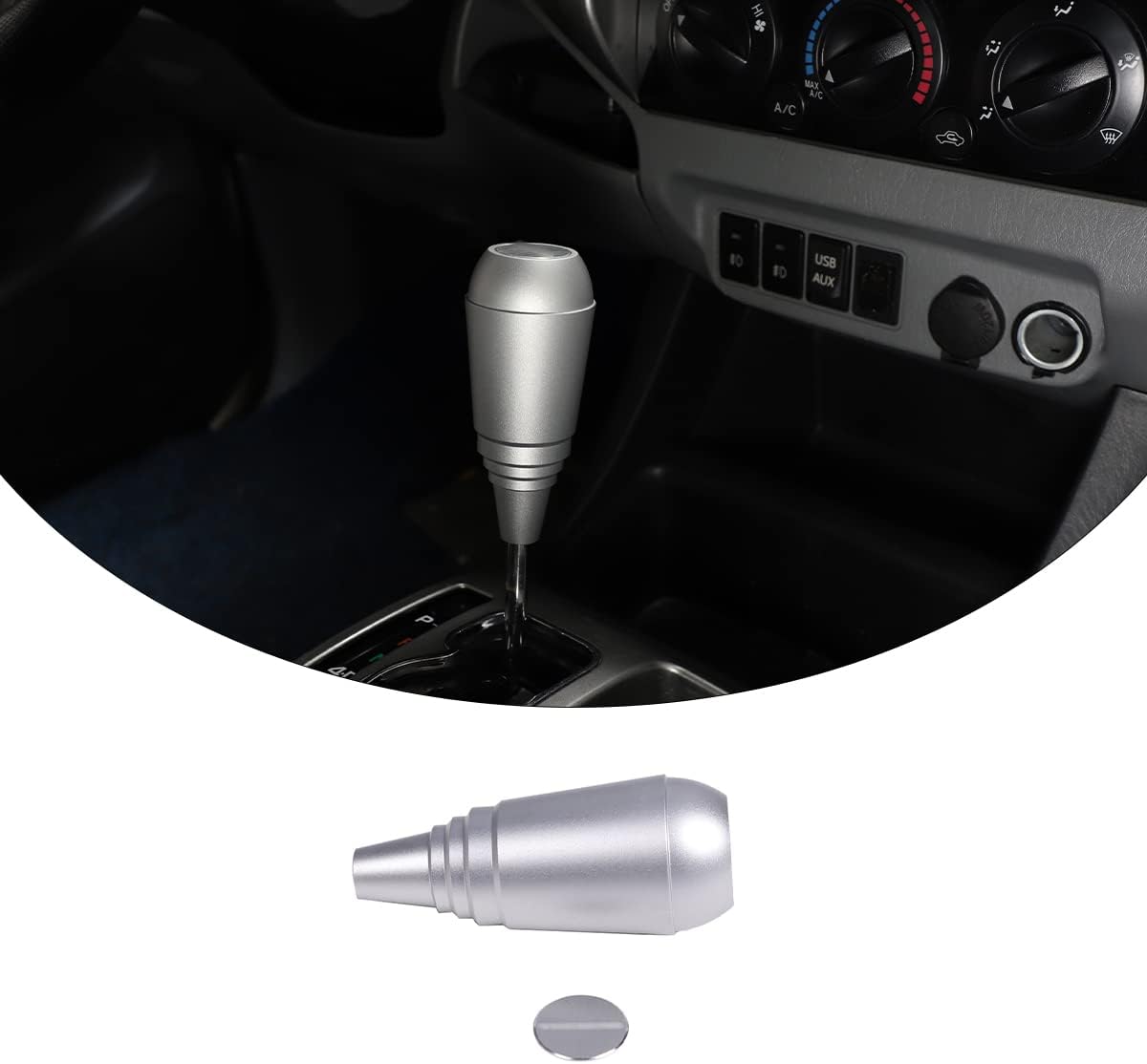 Aluminum Alloy Car Gear Shift Knob Head Replacement for Toyota Tacoma 2011 2012 2013 2014 2015 (red)