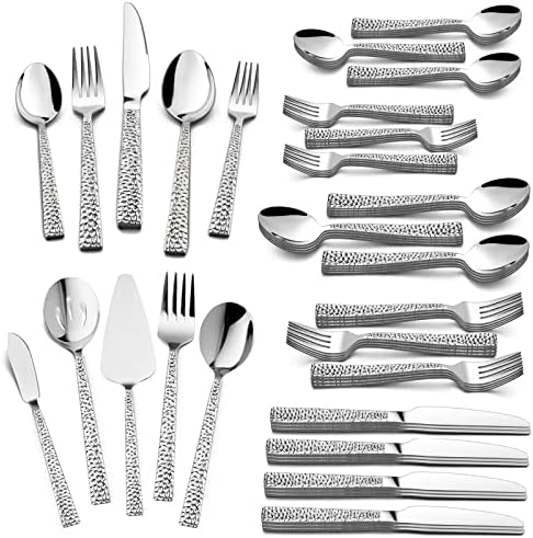 Amazon.com | KEAWELL Premium 20/45/65 Piece Louis Hammered Silverware ...