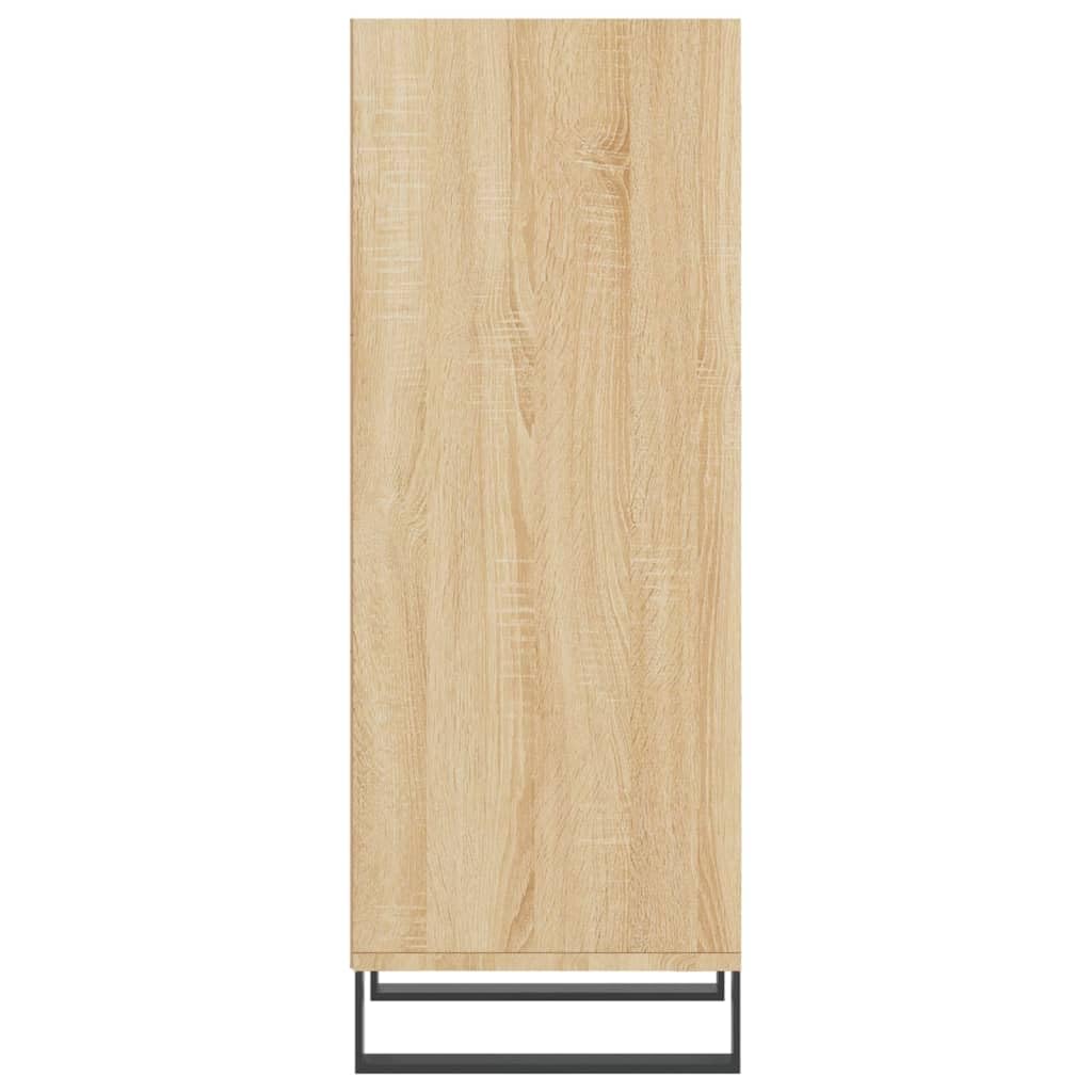 Sideboard Sonoma-Eiche 34,5x32,5x90 cm Holzwerkstoff mit viel Stauraum für Wohnzimmer Esszimmer Flur Büro und mehr, platzsparendes Design, langlebiges Material, inklusive Wandhalterung