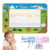 Tappetino per pittura ad acqua - Tappetino per scarabocchi Aqua Water - per scarabocchi da disegno senza polvere 80x60 cm con strumenti per penna ad acqua, giocattoli educativi, regali di Na