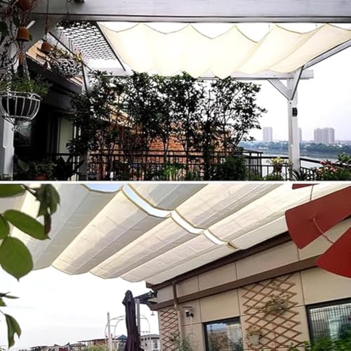 Store ondulé imperméable et rétractable pour protéger la terrasse - 6