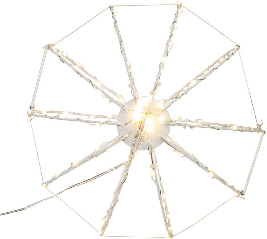 Kurt S. Adler 12-Inch Warm White LED Foldable Metal Sphere