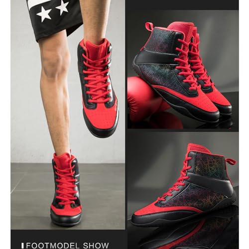 Professional Mens Wrestling Shoes Lightweight Breathable Training Shoe Durable Shoes for Wrestling, Boxing, Weightlifting4