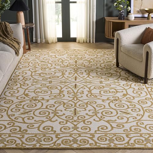 Safavieh Chelsea Ivory & Gold Wool Area Rug