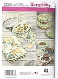 Simplicity Creative Patterns 1236 Casserole Carriers, Gifting Baskets and Bowl Covers, Size: Os One Size