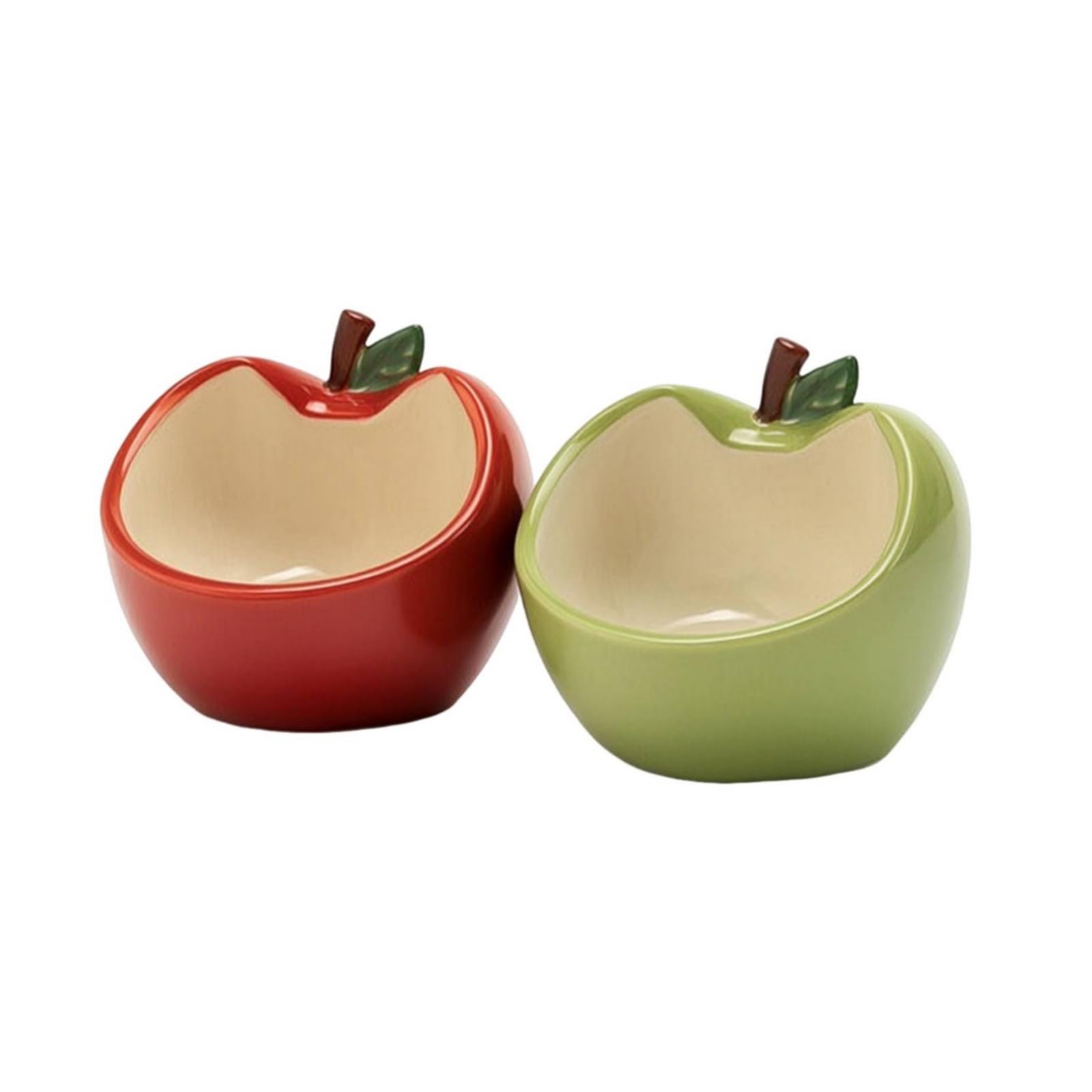 F Fityle 2 Piezas Comero Cerámico para s con Forma Hoja y Orejas para Mascotas con Acabado Esmaltado Acuado para Comida Húmeda y Agua coración l Hogar Animales Pequeños