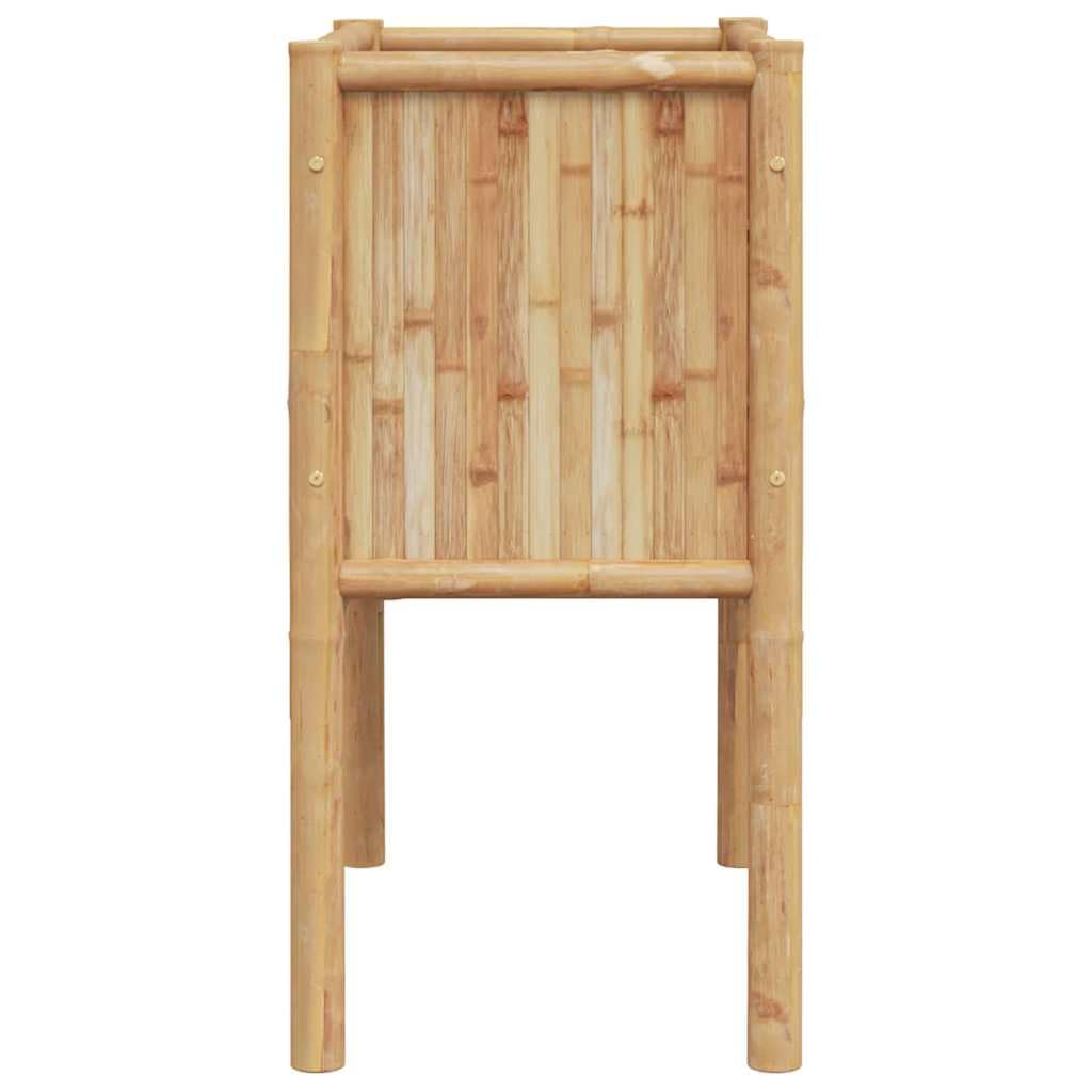 Podwyższona grządka brązowa 70 x 35 x 70 cm bambus