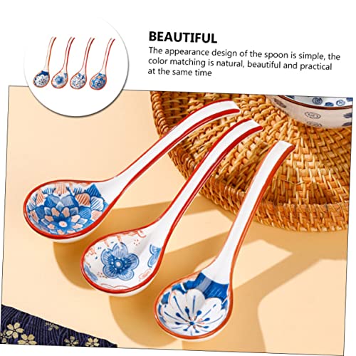 KICHOUSE 20 Peças De Colher De Cerâmica De Uso Diário Colher Curvada De Cerâmica