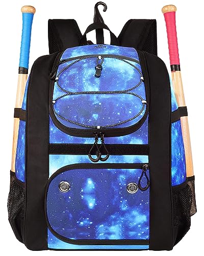 Image of MATEIN Softball Bag, Lightweight Baseball Backpack with Shoe Compartment, Baseball Bag with Fence Hook for TBall Bat & Equipment, Softball Gifts Catchers Backpack for Women Fit Catcher's Mitt, Helmet